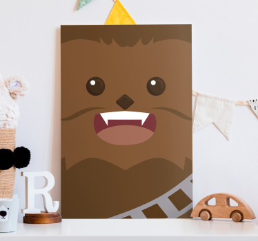 Quadro con viso di chewbacca - TenStickers