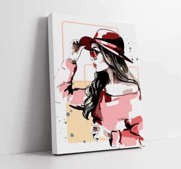 Dipinto moderno illustrazione del modello di donna moderna - TenStickers