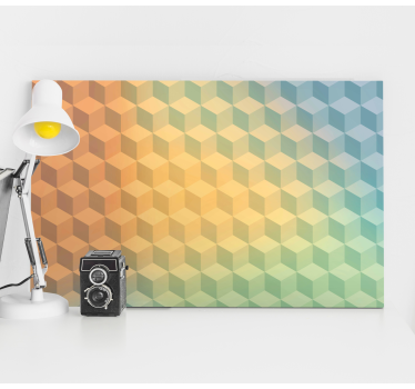 Dipinto geometrico modello cubo 3d - TenStickers