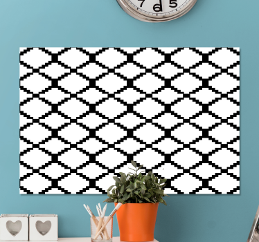 Dipinto geometrico modello in bianco e nero - TenStickers