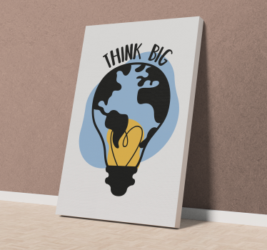 Dipinto motivazionale mondo a forma di lampadina - TenStickers