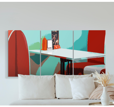 Quadro con ristorante stile vintage - TenStickers