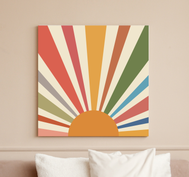 Quadro con sole multicolore - TenStickers