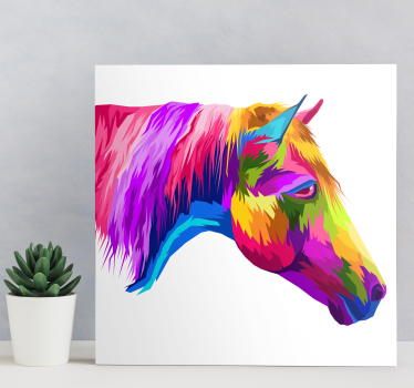 Quadro stampa cavallo Cavallo multicolore - TenStickers