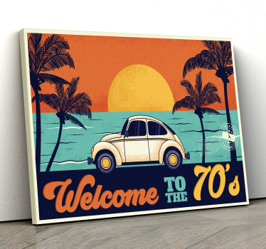 Quadro vintage Benvenuti negli anni '70 - TenStickers