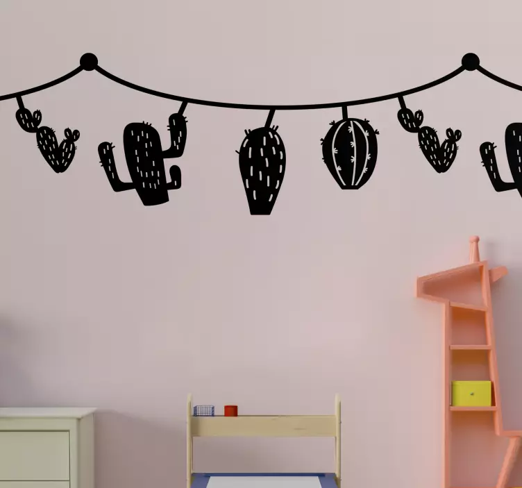 Adesivi animali per bambini motivo cactus stringa - TenStickers