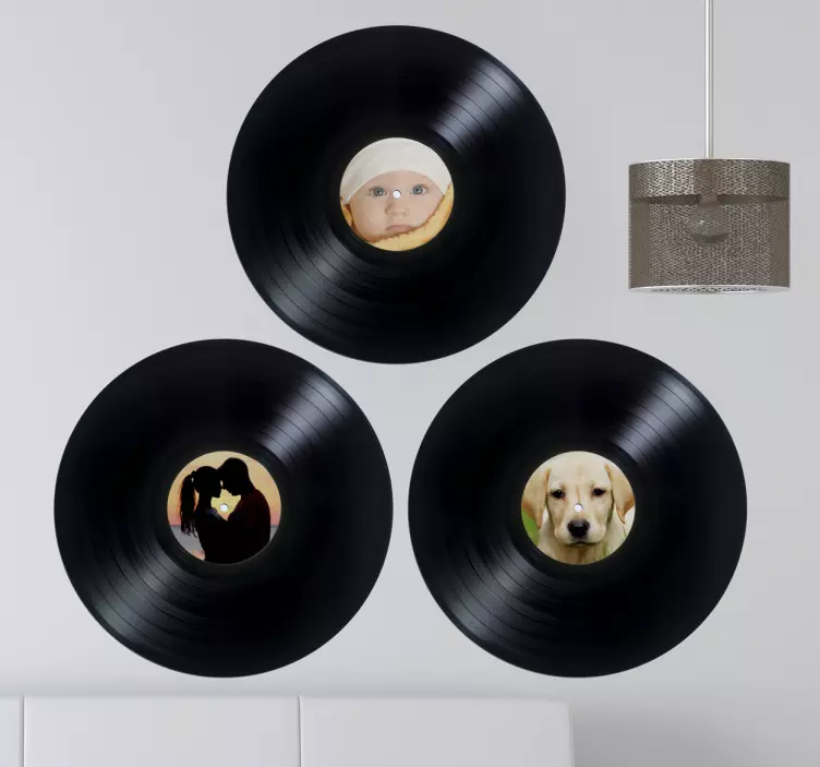 Sticker disco vinile personalizzabile - TenStickers