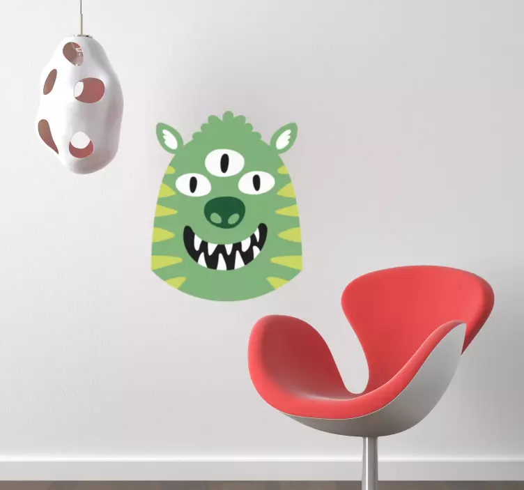 Adesivo per bambini mostro a tre occhi - TenStickers
