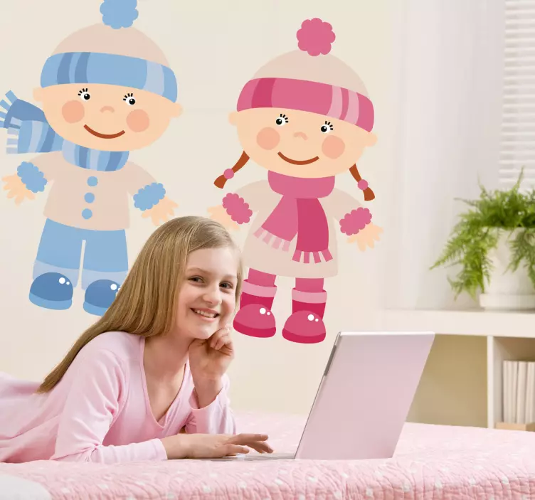 Adesivo per bambini personaggi colorati per bambini - TenStickers