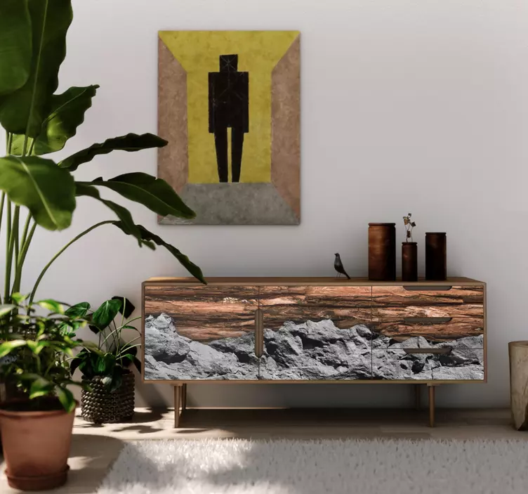 Carta adesiva per mobile legna da ardere e pietra - TenStickers