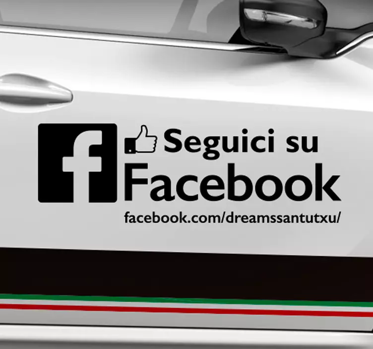 Adesivo vetrina Facebook personalizzabile - TenStickers