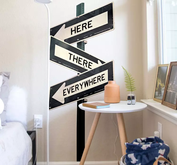 Adesivo murale con segni stradali - TenStickers