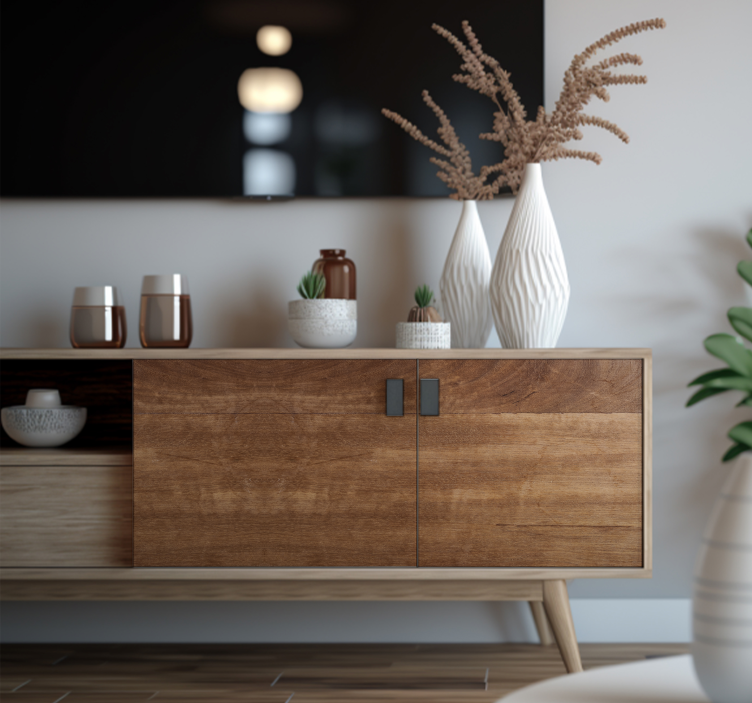 Carta adesiva per mobile texture madera marrone - TenStickers