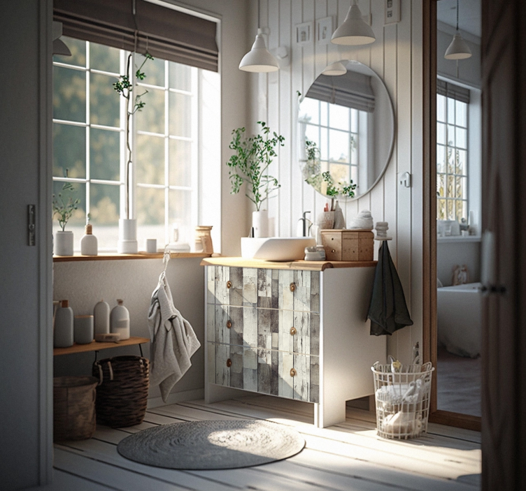 Carta adesiva per mobile madera clara envejecida - TenStickers