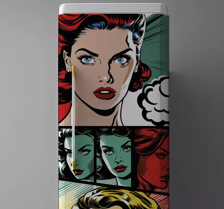 Adesivo per frigo vinilo fumetto vintage - TenStickers