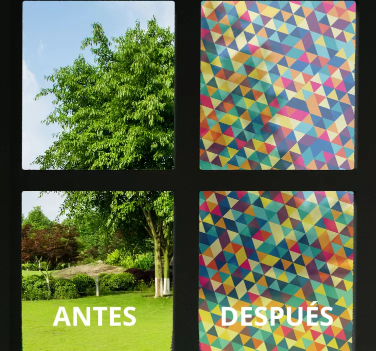 Pellicola adesiva per vetri translucido geometrico - TenStickers
