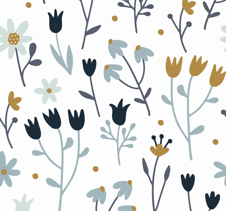 Carta adesiva per mobile fiori minimalisti - TenStickers