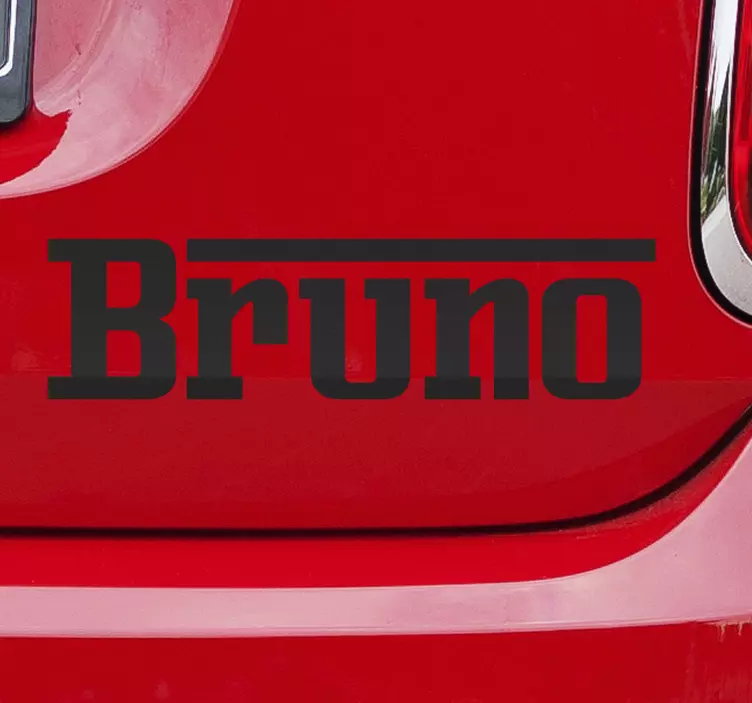 Sticker auto personalizzabile con font Ferrari - TenStickers