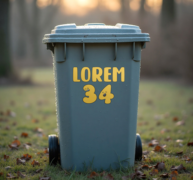 Adesivo contenitore faccine giocose dei numeri - TenStickers