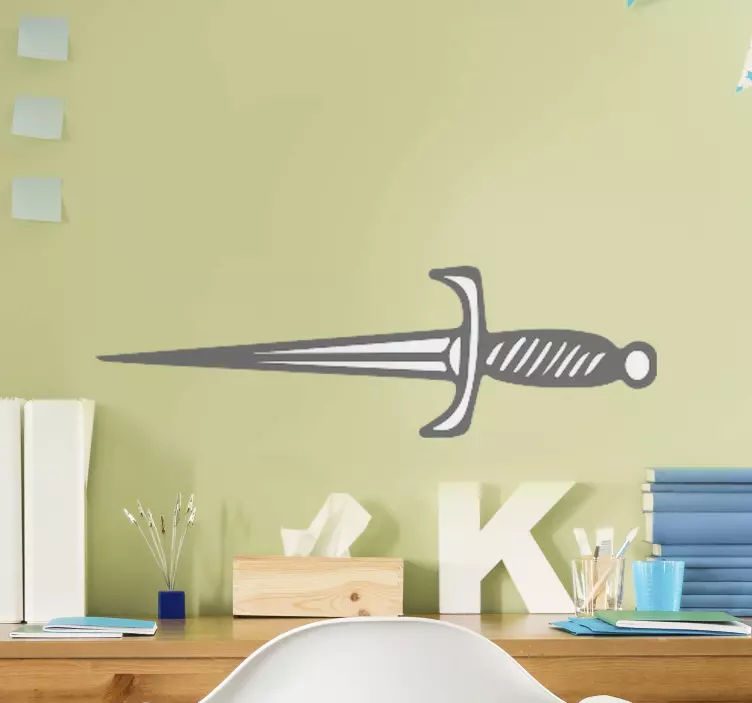 Adesivi animali per bambini contorno pugnale stilizzato - TenStickers