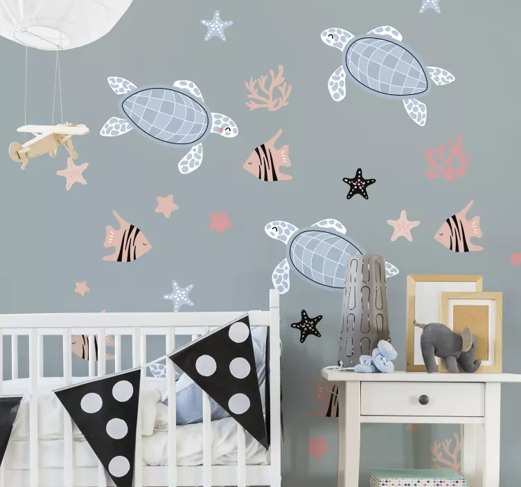 Adesivi animali per bambini decorazioni marine - TenStickers