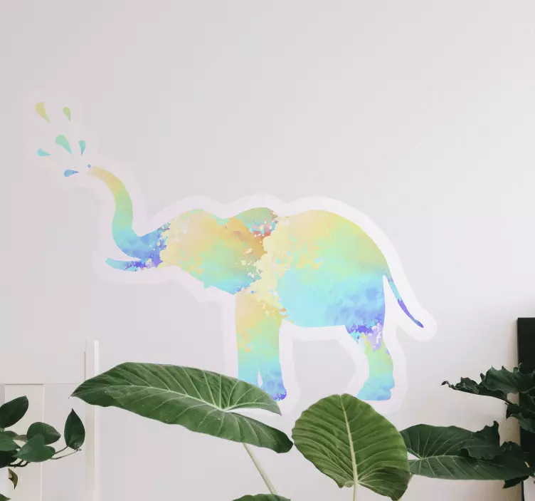 Adesivi animali per bambini elefante baby colorato - TenStickers