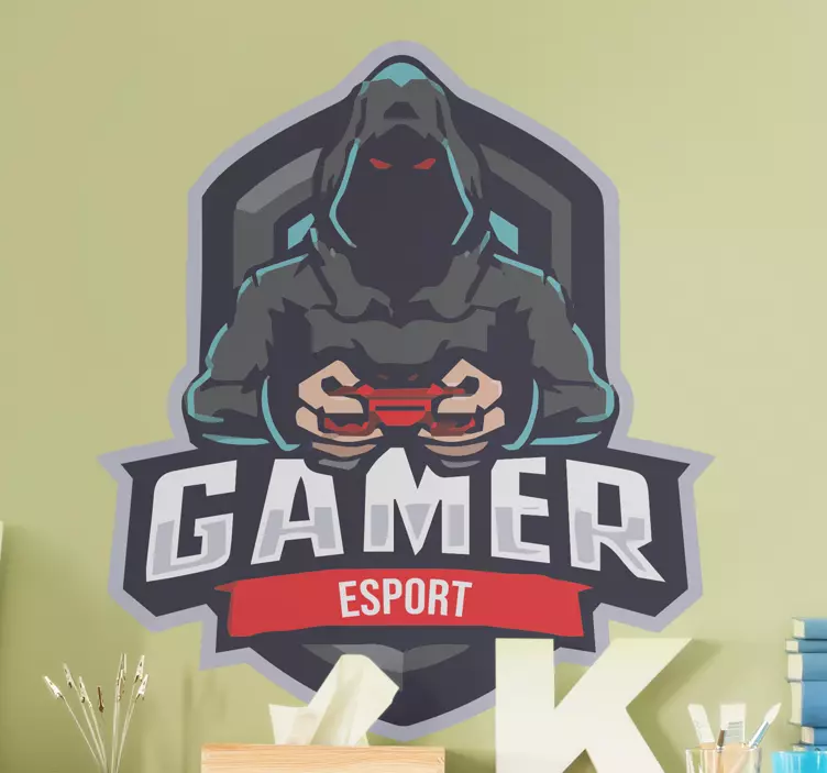 Adesivi animali per bambini emblema gamer esport - TenStickers
