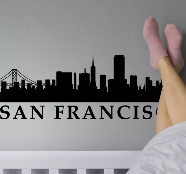 Adesivi animali per bambini paesaggio di san francisco - TenStickers