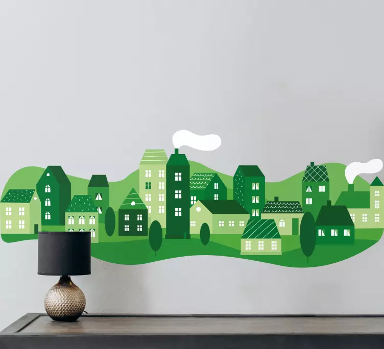 Adesivi animali per bambini villaggio verde incantevole - TenStickers