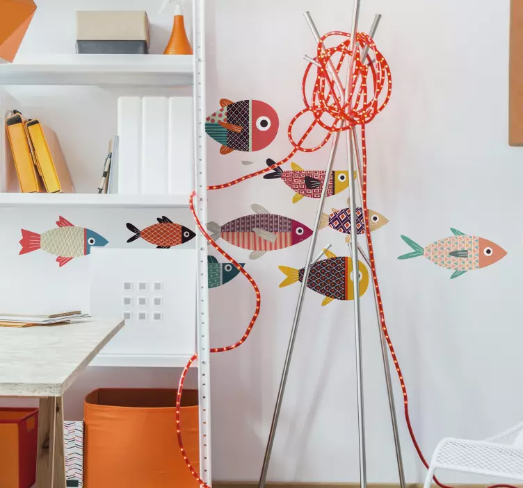 Adesivi murali pesci colorati - TenStickers