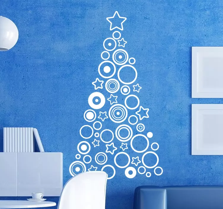 Adesivo albero di Natale con figure geometriche - TenStickers