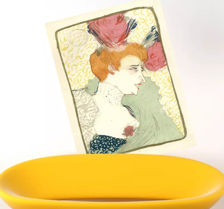 Adesivo arte elegante illustrazione di ritratto - TenStickers