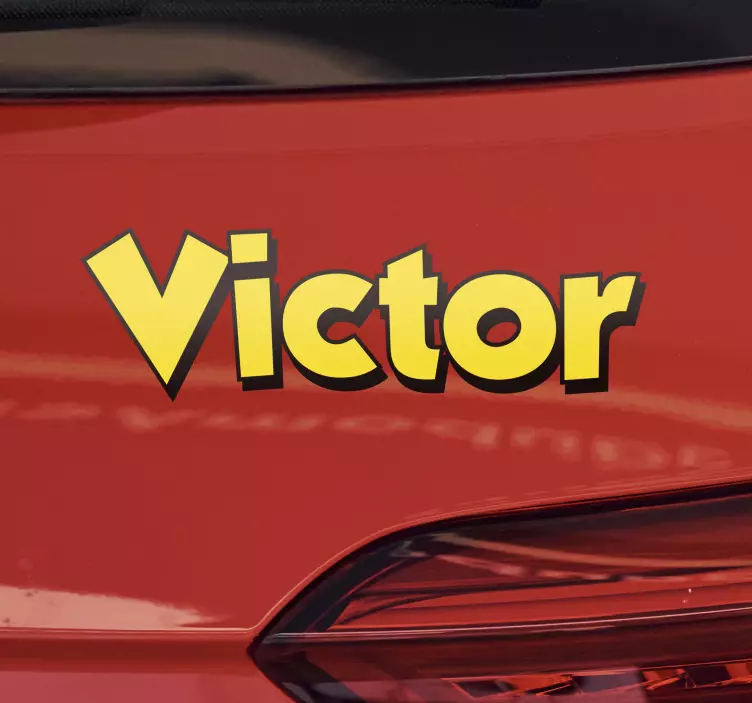 Adesivo per auto lettere di valentino - TenStickers