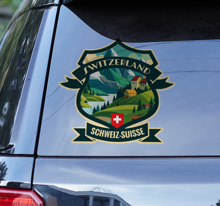 Adesivo per auto simboli svizzeri d'epoca - TenStickers