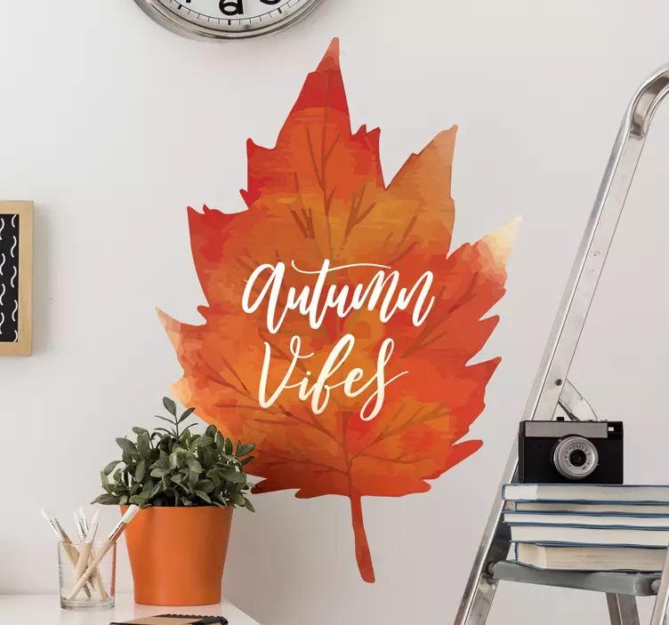 Adesivo autunnale autumn vibes - TenStickers
