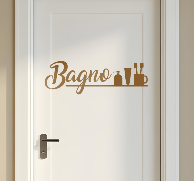 Adesivo bagno scritta del bagno - TenStickers