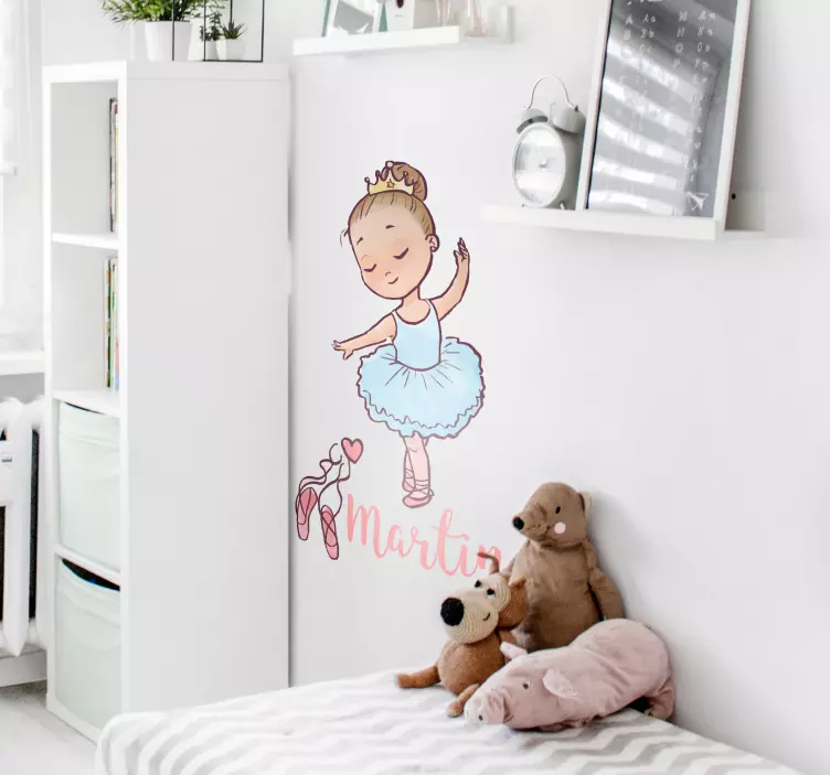 Adesivo ballerina nome - TenStickers