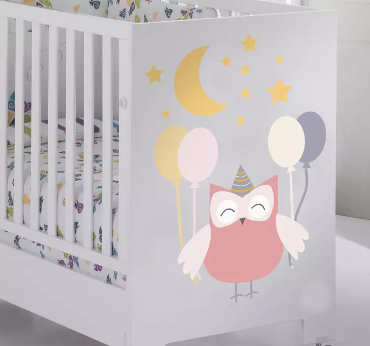 Adesivo bambini gufo festoso - TenStickers