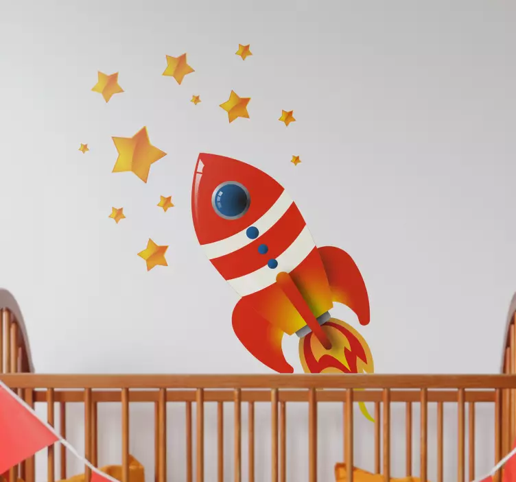 Adesivo bambini navicella spaziale - TenStickers