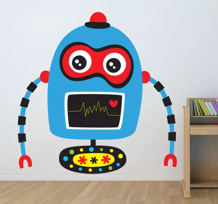 Adesivo bambini robot blu - TenStickers