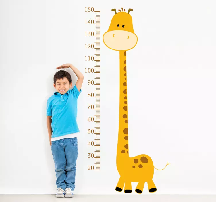 Adesivo bambini statura giraffa - TenStickers