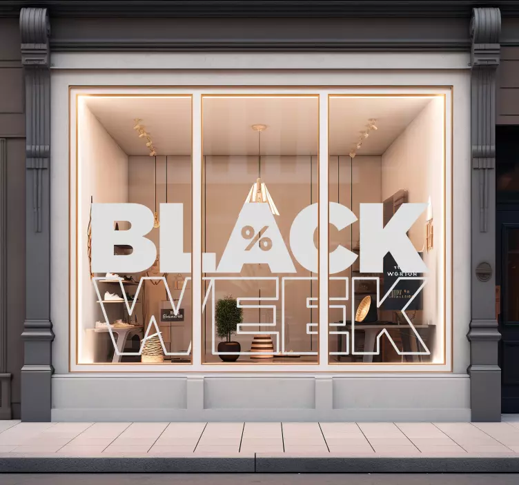 Vetrofania black friday promozione della settimana - TenStickers