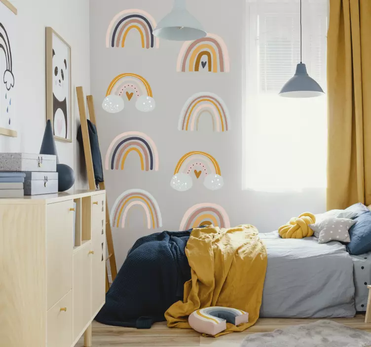 Sticker cameretta arcobaleni bohémien - TenStickers