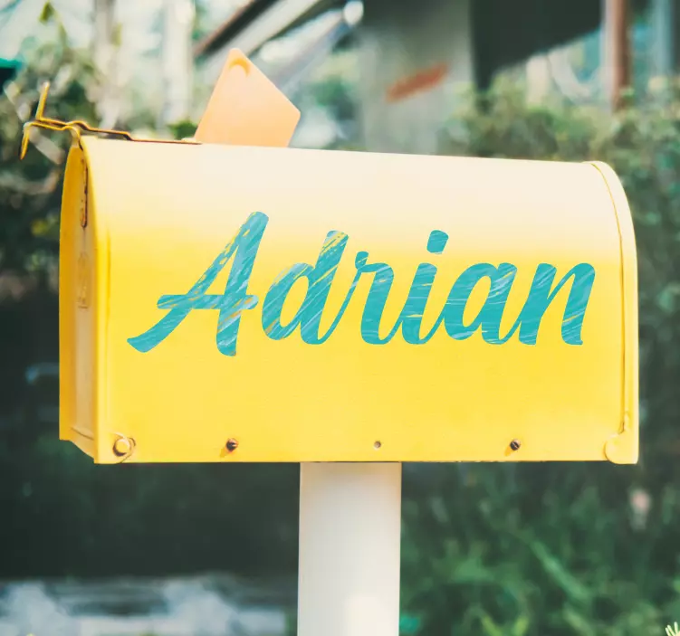 Adesivo cassetta postale nome classico personalizzabile - TenStickers