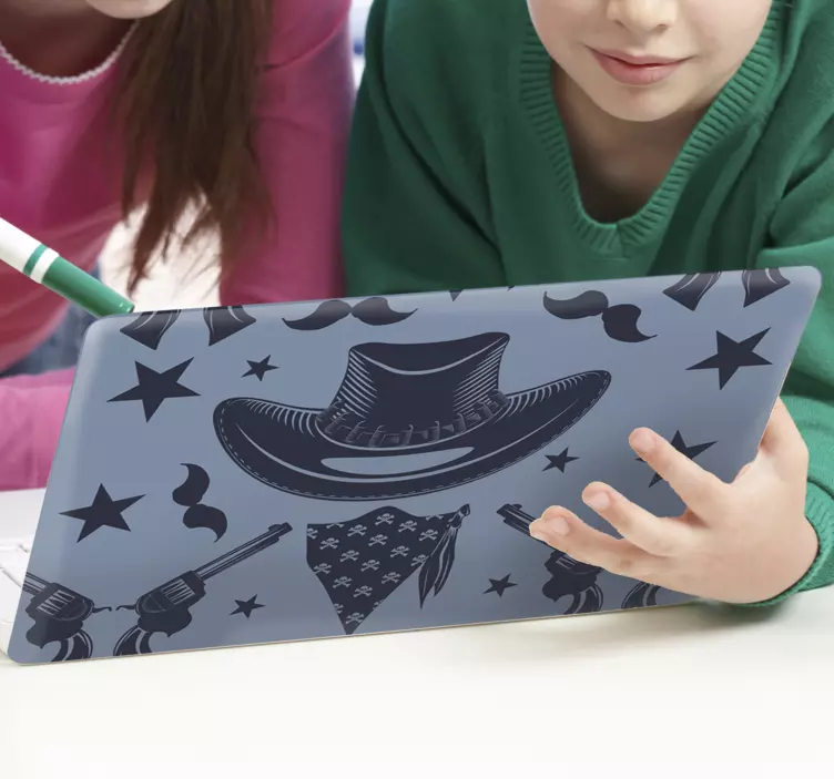 Adesivo per laptop accessori da cowboy - TenStickers