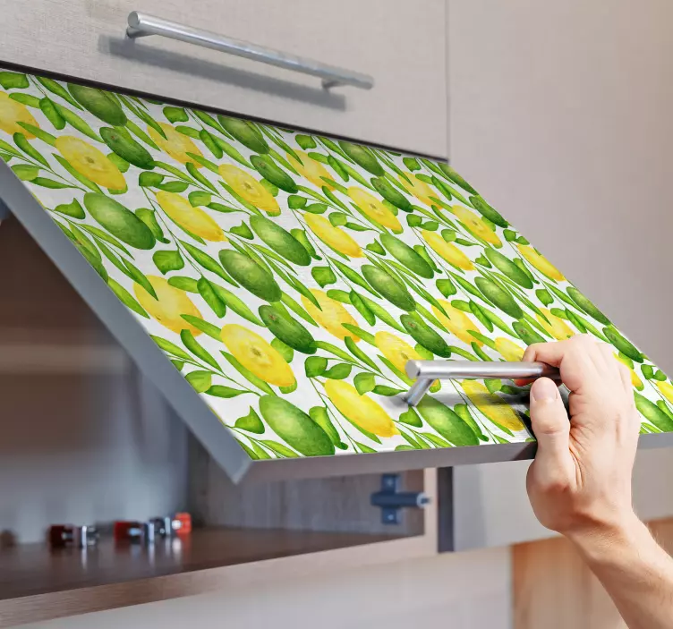 Carta adesiva per mobile disegno del motivo degli agrumi - TenStickers