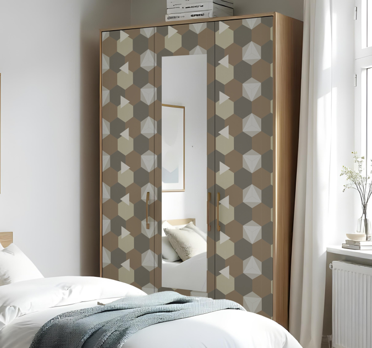 Adesivi animali per bambini esagoni marroni - TenStickers