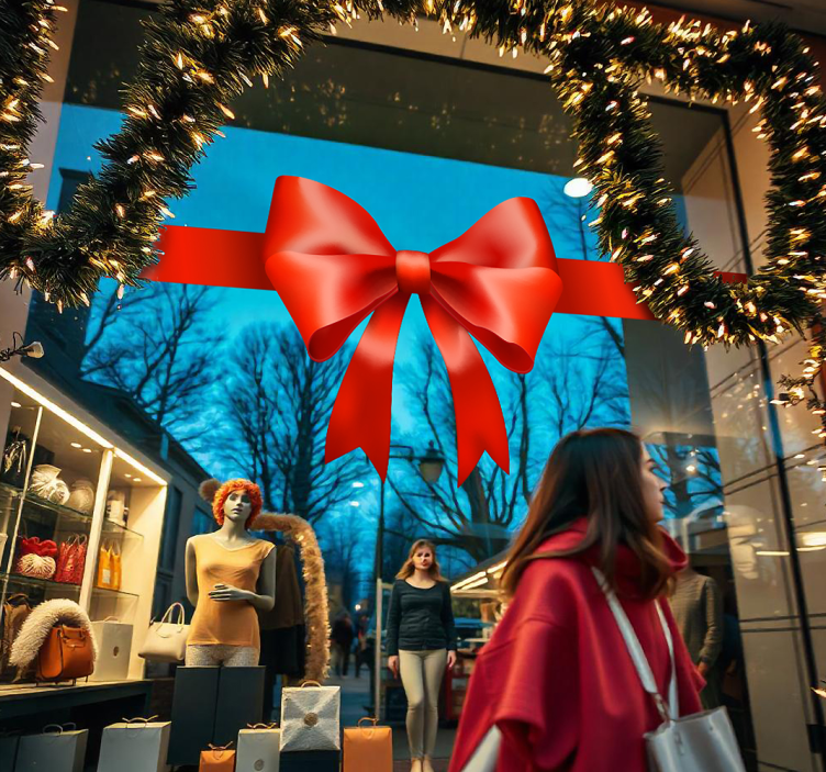 Adesivi animali per bambini fiocco regalo rosso - TenStickers