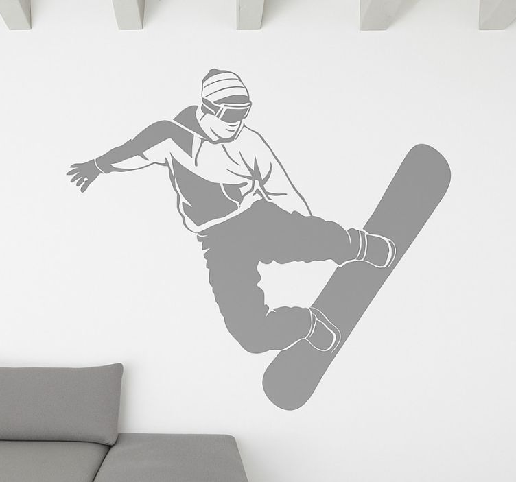 Adesivo sport estremo presa muta dello snowboarder - TenStickers
