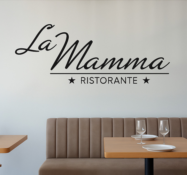 Adesivo chef ristorante mamma - TenStickers